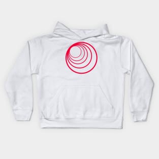 Red Circles Simple Kids Hoodie